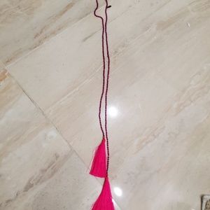 5 beaded tassel necklaces